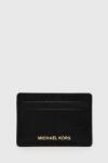 MICHAEL Michael Kors bőr kártya tok fekete, női - fekete Univerzális méret