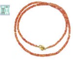  Colier din Safir Padparadscha Disc Fatetat - 1, 2-2 x 3-4 mm - Accesorii Gold Filled - 1 Buc