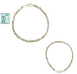  Bratara Labradorit Diametru 58 mm - Rotunda Fatetata 3x3 mm - Accesorii Argint 925 - 1 Buc
