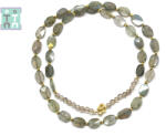  Colier din Labradorit Oval Fatetat - 7-9 x 6 mm - Accesorii Gold Filled - 1 Buc