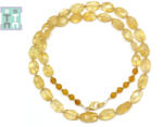 Colier din Citrin Oval Fatetat - 7-10 x 7-8 mm - Accesorii Gold Filled - 1 Buc