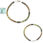  Bratara Safir Verde Diametru 52 mm - Disc Fatetata 1, 2-2 x 2-3, 5 mm - Accesorii Argint 925 - 1 Buc
