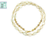  Colier din Piatrat Lunii Alba Oval Fatetat - 7-11 x 6-7 mm - Accesorii Gold Filled - 1 Buc