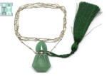  Colier Aromaterapie cristaloterapie Aventurin 44x27x11 mm - Argint 925