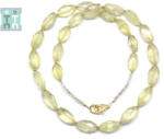  Colier din Cuart Lemon Oval Fatetat - 9-13 x 6-7 mm - Accesorii Gold Filled - 1 Buc