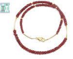  Colier din Spinel Vietnam Disc Fatetat - 2-4 x 3-5 mm - Accesorii Gold Filled - 1 Buc