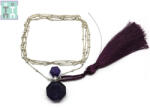  Colier Aromaterapie cristaloterapie Ametist 36x20x13 mm - Argint 925