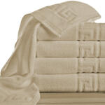 Ralex Pucioasa Pachet 5 prosoape baie 50x90 cm Bumbac 100%, Greek Border 500 grame/mp, Bej Prosop
