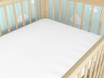 Goldea gyermek pamut lepedő kiságyba - fehér 60 x 120 cm