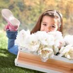 axi Ghiveci de flori pentru casa de joacă, maro și alb A031.006. 01 (441666) Casuta pentru copii