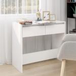 vidaXL Masă consolă, alb, 89x41x76, 5 cm, oțel (809566)