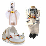  Pachet traditional pentru baieti trusou botez landou cu lumanare si costum national Denikos® 969 NIK5398 (NIK5398)