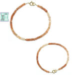  Bratara Piatra Lunii Piersica Diametru 56 mm - Disc Fatetat 1, 5-2 x 3 mm - Accesorii Gold Filled - 1 Buc