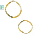  Bratara Fluorit Galben Diametru 56 mm - Disc Fatetat 2-4 x 4-5 mm - Accesorii Gold Filled - 1 Buc