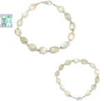  Bratara Piatra Lunii Alba Diametru 56 mm - Oval Fatetat 8-10 x 6-8 mm - Accesorii Gold Filled - 1 Buc