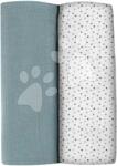 Beaba Scutece textile din bumbac muselină Bolte 2 Swadlles 120 cm Beaba Baltic Blue/Points set de 2 bucăți de la 0 luni (BE920392)