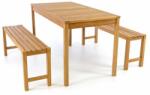 divero Kerti bútor készlet 135 cm tíkfa lakkozott - kokiskashop