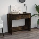 vidaXL Masă consolă, stejar afumat, 89x41x76, 5 cm, oțel (812999)