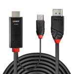 Lindy Cablu HDMI la Displayport 4K60Hz cu alimentare USB T-T 2m, Lindy L41499 (L41499)