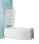Sanipro Screen kádparaván fehér profillal átlátszó mintás üveggel 75 cm balos (4000222)