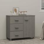 vidaXL Servantă „HAMAR, gri deschis, 90x40x80 cm, lemn masiv de pin (340431) Comoda