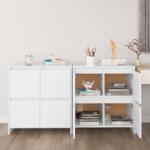vidaXL Servante, 2 buc. , alb, 70x41x75 cm, lemn prelucrat (3098089) Comoda