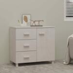 vidaXL Servantă „HAMAR, alb, 90x40x80 cm, lemn masiv de pin (340429) Comoda