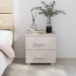 vidaXL Noptiera "HAMAR", alb, 40x35x44, 5 cm, lemn masiv de pin (340405)
