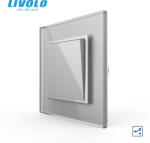 LIVOLO Intrerupator mecanic cap-scara simplu Livolo cu panou din sticla model nou (VL-FCMKS-2IP-P7E)