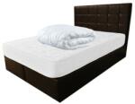  Set Saltea ortopedica, tip relaxa, Dafin Lux Ortopedic, 180x200x21cm, fermitate medie, cu plasa de arcuri tip Bonell, fata vara-iarna, sistem de aerisire cu butoni, Salt Confort plus pilota vara, micr