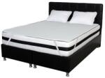  Set Saltea ortopedica, Memory Foam Crin, 140x200x25cm, fermitate tare, cu spuma poliuretanica, memory foam 5 cm, sistem de aerisire perimetral, Salt Confort plus 2 perne matlasate, umplutura poliester