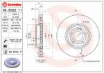 BREMBO Disc frana BREMBO PRIME LINE - UV Coated 09. E022.11 (09.E022.11)