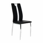  Scaun Bucatarie Si Dining Negru / Alb, piele ecologică / crom, SIGNA