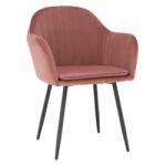  Scaun Bucatarie Si Dining ZIRKON Catifea Roz