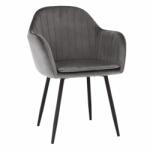  Scaun Bucatarie Si Dining ZIRKON Catifea Gri