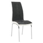  Scaun Bucatarie Si Dining GERDA NEW Stofa Gri Inchis/Alb