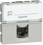 Legrand 079455 Program Mosaic LCS2 RJ45 aljzat Cat. 5e FTP, 2 mod, alumínium ( Legrand 079455 ) (079455)