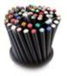 Art Crystella Ceruza, fekete, rózsaszín SWAROVSKI® kristállyal, 5db-os szett, 17cm, ART CRYSTELLA® (TSWCC210)