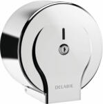 Delabie vandálbiztos nagytekercses WC-papír adagoló L=200m/D=185mm JUMBO MINI tekercshez, hézagmentes, egyrészes test, r. m. acél, fényes (DEL2901)