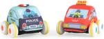 Huanger Комплект меки играчки Huanger - Инерционни коли, полиция и такси (109264) - baby