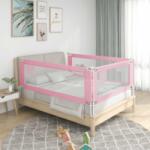 vidaXL Balustradă de protecție pat copii, roz, 140x25 cm, textil (10201)