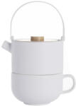 Bredemeijer Ceainice si infuzoare Bredemeijer Tea-for-one Umea white with Bamboo lid 142007 (142007)