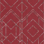 AA Design Tapet geometric rosu cu insertii marmorate (378692)