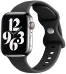  Curea silicon smartwatch Apple Watch 1 / 2 / 3 / 4 / 5 / 6 / 7 / SE (38mm / 40 mm / 41 mm), Techsuit - Negru