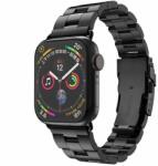  Curea metalica smartwatch Apple Watch 1 / 2 / 3 / 4 / 5 / 6 / 7 / SE (42 mm / 44 mm / 45 mm), Techsuit - Negru