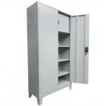 Plus Mobilier Fiset metalic ASAMBLAT 3 rafturi si seif cu picioare 800x350x1920 mm (LxlxH), 60 kg/polita, PLUS gri Fiset metalic 2 3 60 kg Da 800x350x1920 (61004047) Dulap arhivare