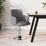 vidaXL Scaun de bar, gri închis, material textil (339390)