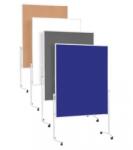 Magnetoplan Panou prezentare mobil 120 x 150 cm, fata dubla albastra, Magnetoplan 2111103