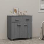 vidaXL Servantă „HAMAR, gri închis, 79x40x80 cm, lemn masiv pin (340438) Comoda