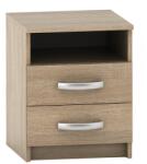 Mobikon Noptiera 2 sertare pal stejar sonoma Betty 40x40x50 cm (0000039930)